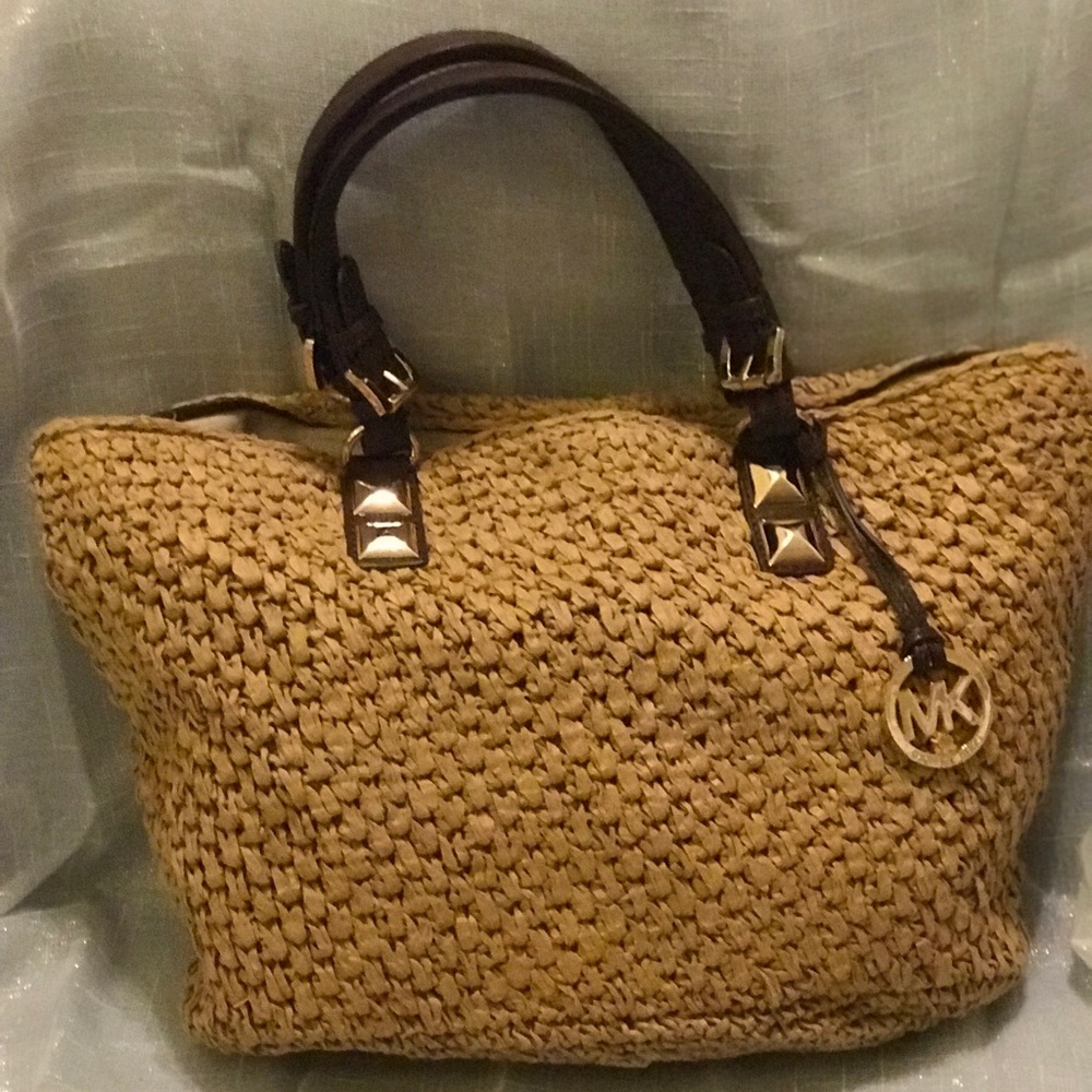 Michael Kors 'Santorini' Large Soft Straw Handbag